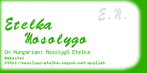 etelka mosolygo business card