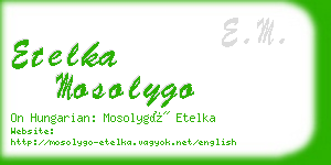 etelka mosolygo business card